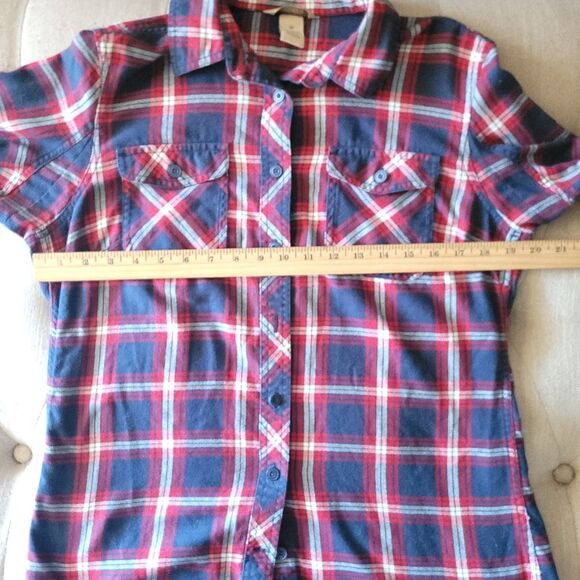 Duluth Trading Co Women's Crosscut Wicking Flannel Shirt Size Medium 31706 - Picture 11 of 15